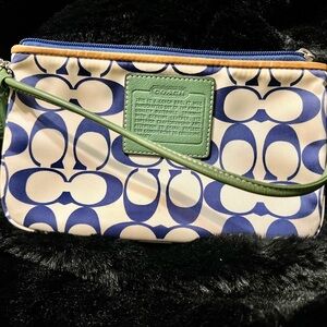 Vintage Coach signature C wristlet
